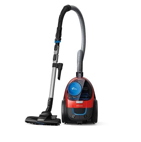 Philips PowerPro Compact Bagless Vacuum Cleaner (FC9351/01) – 1900W, PowerCyclone 5 Technology, HEPA Filter, Monza Red