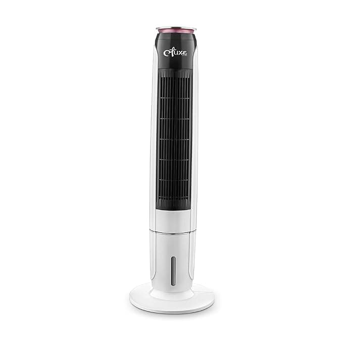 Air Cooler for Home, 112CM Tower Cooler Remote & LED Touch Screen, 3 Speeds & 4 Modes, 12H Timer for Auto Off, 3L Tank for 8H Evaporation, 2 Ice Packs, 120° Swing 65W Air Cooler
