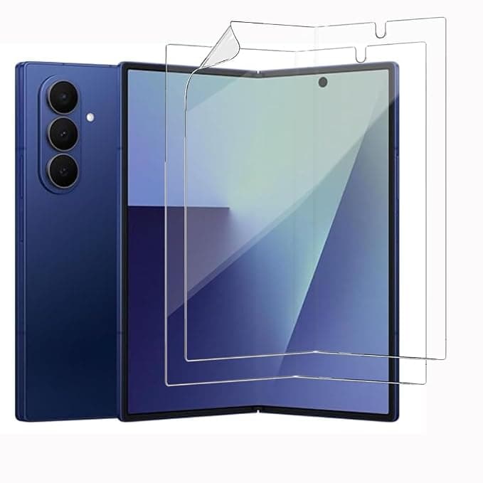[Set of 2] For Galaxy Z Fold7 Main Screen Film, Protective Film, Moahsiuny, Soft, Ultra Thin TPU, Supports Curved Surfaces, Natural Repair, High Transmittance, Bubble-Free, Anti-Fingerprint, Shock