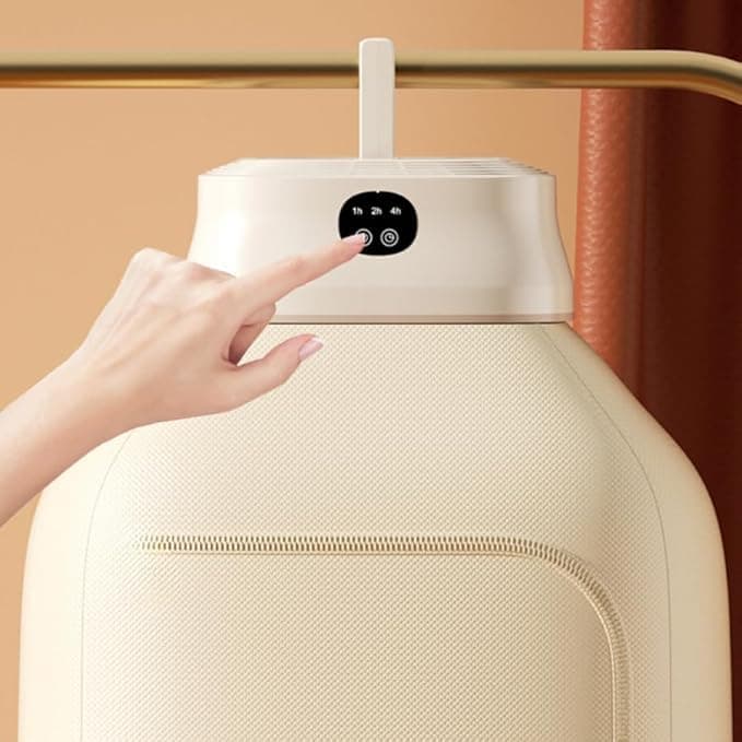 KAYAAN Portable Clothes Dryer, Mini Compact & Foldable Electric Dryer with Adjustable Timer & Remote Control, Fast Drying Small Machine for Apartment, RV, Travel, Home, Dorms, Includes Dry Bag