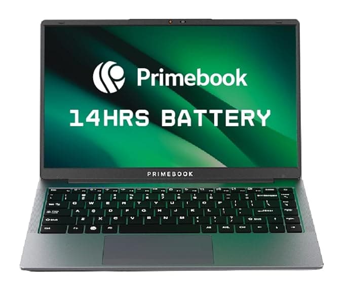 Primebook 2 Pro (2026) | 8GB RAM, 128GB UFS Storage | 14.1-Inch FHD IPS Display | 14 Hours Battery | MediaTek Helio G99 | Android 15 (PrimeOS 3.0) | Backlit Keyboard | in-Built AI (Gray)