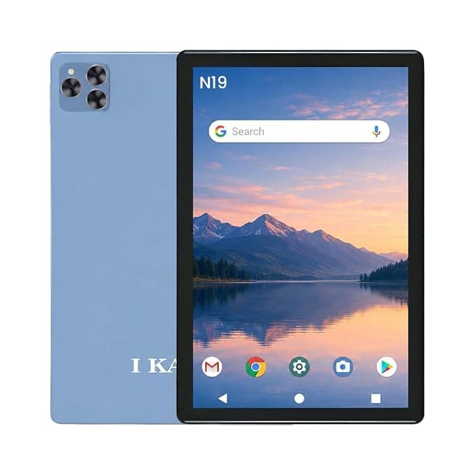IKALL N19 10.1-Inch Android Tablet | Fast Octa-Core Performance | 4GB RAM, 64GB ROM | 13MP Rear + 8MP Front Camera | Long-Lasting 6000mAh Battery | WiFi & 4G Calling – Blue