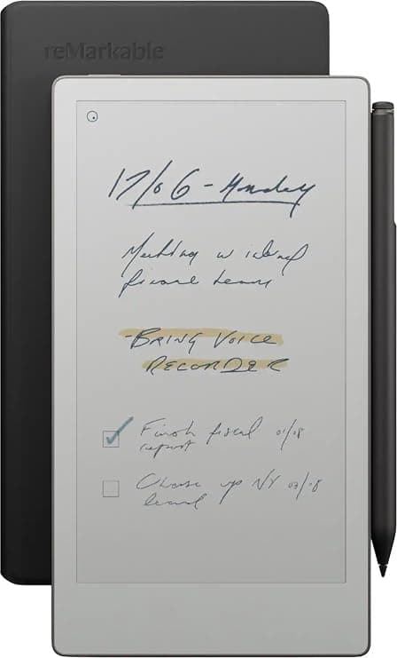 Remarkable Paper Pro Move 7.3" Tablet eReader - Black - Bundle of 3 Items Tabler, Case and Marker Plus