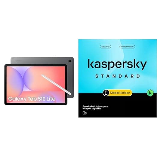 Samsung Galaxy Tab S10 Lite with AI, S Pen in-Box, 27.7 cm (10.9 inch) TFT LCD Display, 6 GB RAM, 128 GB Storage + Kaspersky Standard Mobile Security 1 Device 1 Year (Physical Pack)