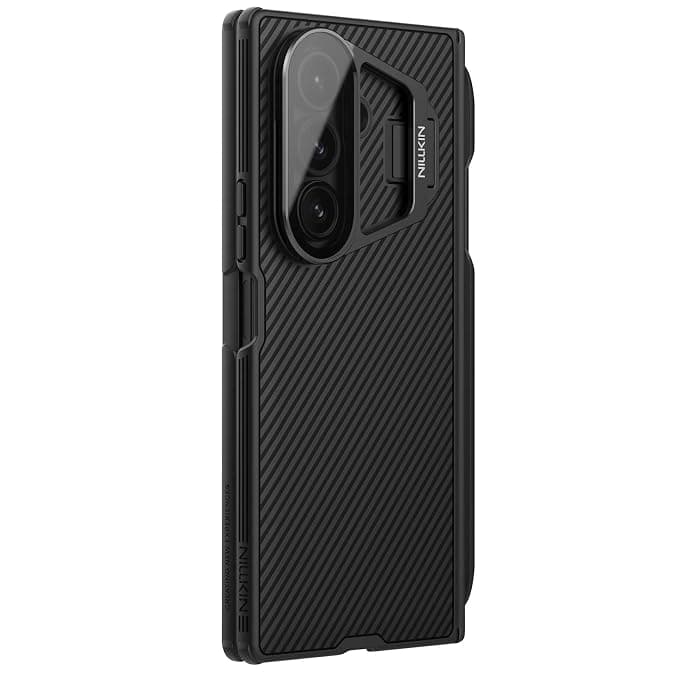 Nillkin Case for Samsung Galaxy Z Fold 7 (8.0" Inch) CamShield Prop Flip Style Lens Camera Protect Mobile Holder TPU + PC + Extra Stylus Black Color
