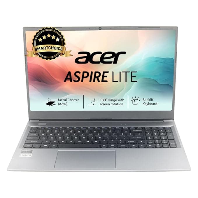 Acer Aspire Lite, AMD Ryzen 5-5625U, Office 2024 + M365 Basic, 16GB, 512GB, FHD 15.6"/39.62 cm, Windows 11 Home, Steel Gray, 1.59 KG, AL15-41, Premium Thin and Light Laptop