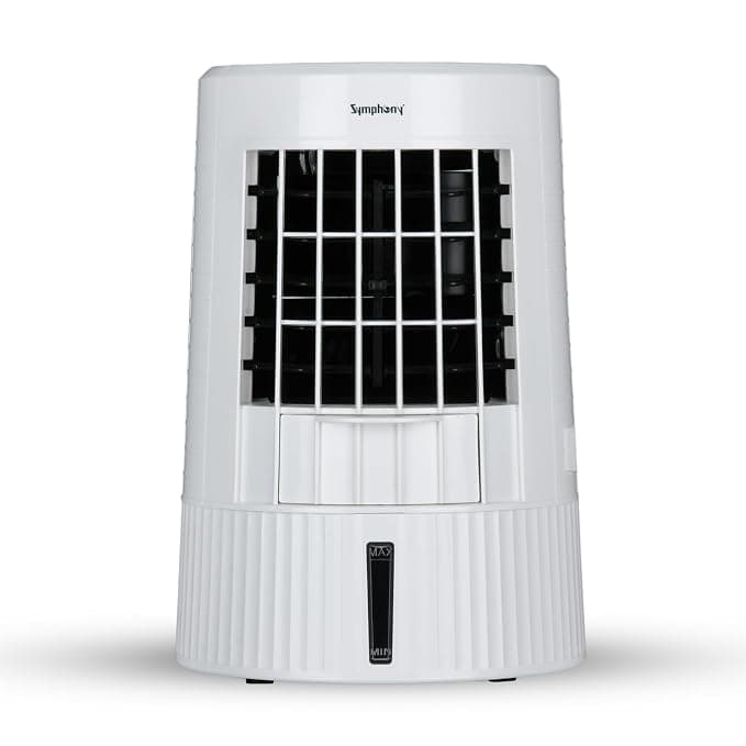 Symphony Duet Mini Portable Tabletop Air Cooler for Home and Office with Whisper Quiet Operation and Touch Control(White)