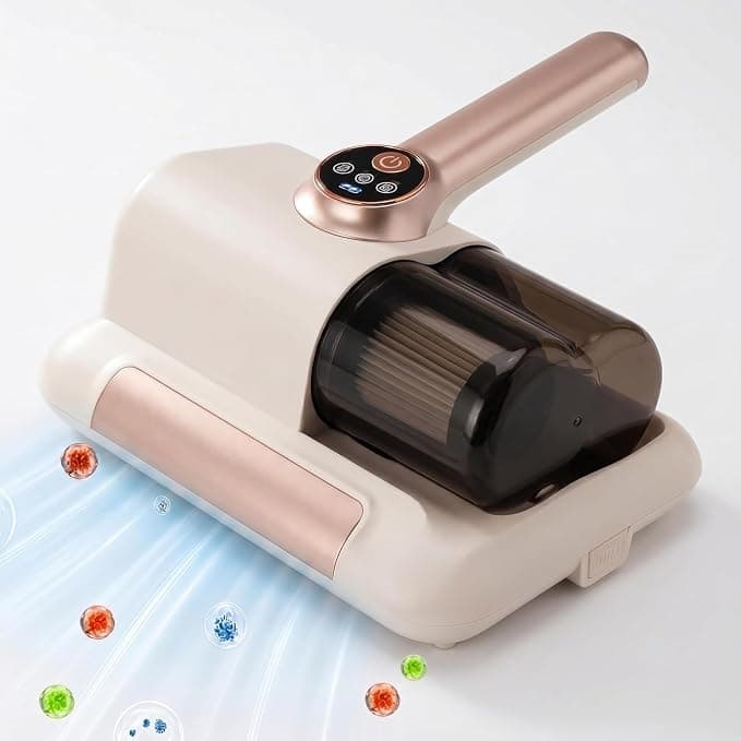 HC-15 Cordless UV Mattress Vacuum Cleaner – Handheld Bed & Sofa Dust Mite Remover with HEPA Filter, Dual Beating Technology, 70W Powerful Suction & USB-C Rechargeable