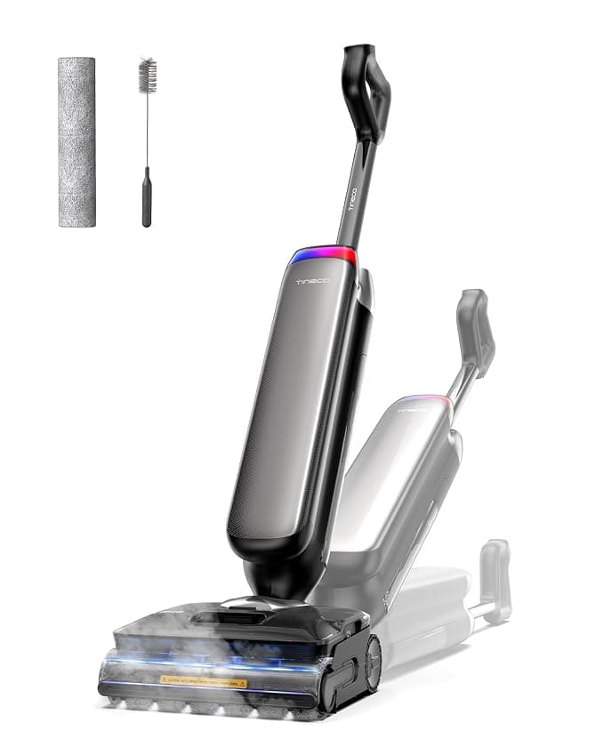Tineco Floor One S9 Artist Steam Wet Dry Vacuum Cleaner, High-temp Steam Cleaning, 22kPa Suction, 360° SmoothDrive, Anti-Tangle Design, 185°F Flashdry, Long Runtime, 180° Lay-Flat