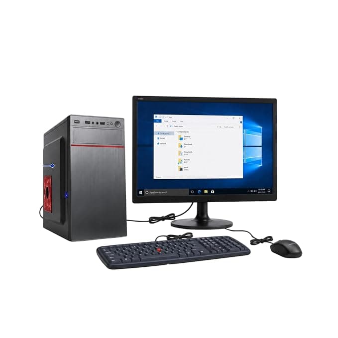 Core i5 Desktop Computer 8GB RAM 256GB SSD Windows 10 Pro 19 Inch LED Monitor