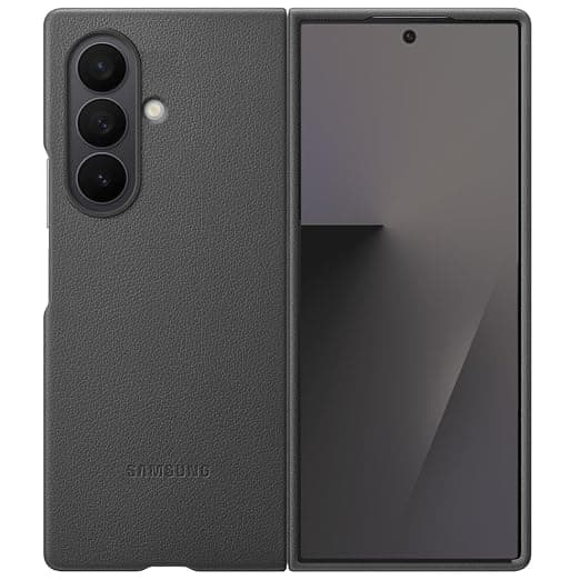 Dezet Ultra Luxury Leather Case for Samsung Galaxy Z Fold 7 5G (2025) | Premium PU Leather Protective Back Cover | Anti-Slip Grip, Slim & Stylish Design for Fold 7 (Gray)
