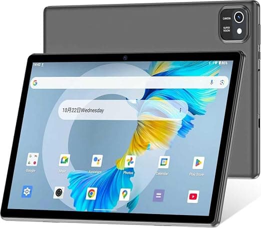 HNVHNV Tablet, Android 14 10.1" Tablet with Octa Core Processor, 10GB RAM 64GB ROM 1TB Expansion, 1280x800 HD IPS Touchscreen, 6000mAh, Widevine L1, GPS, WiFi 5, BT 5.0, Dual Camera