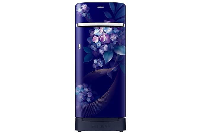 Samsung 215 L, 4 Star, Digital Inverter, Direct-Cool Single Door Refrigerator (RR23H2H34HS/HL, Hydrangea Blue, Base Stand Drawer, Single Touch Defrost, 2026 Model)