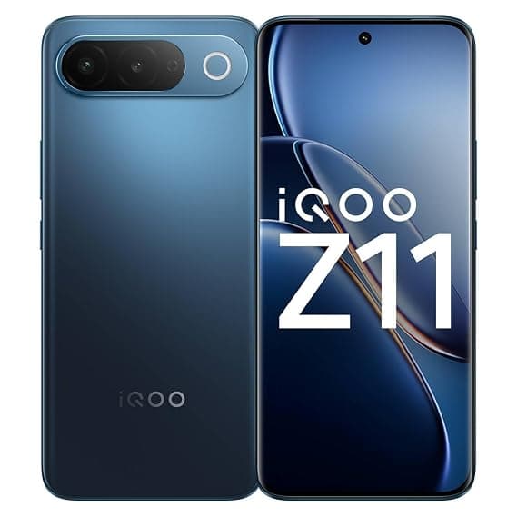 iQOO Z11 5G (Celestial Blue, 6GB RAM, 128GB Storage) | India's 1st MediaTek Dimensity 7500 Turbo Processor* | 3D Curved Display- Brightest Display in the Segment* | AI Captions- Record & Recap*