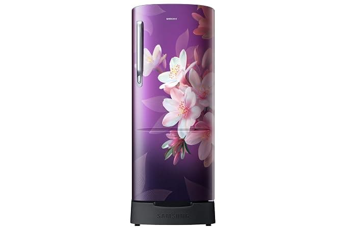 Samsung 183 L, 3 Star, Digital Inverter, Direct-Cool Single Door Refrigerator (RR20H1823WB/HL, Wild Lily Blue, Base Stand Drawer, Single Touch Defrost, 2026 Model)