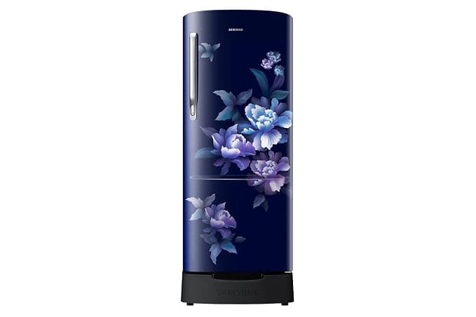 Samsung 183 L, 2 Star, Digital Inverter, Direct-Cool Single Door Refrigerator (RR20H1812HV/HL, Himalayan Poppy Blue, Base Stand Drawer, Single Touch Defrost, 2026 Model)