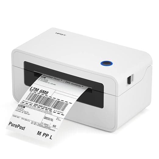 HPRT Shipping Label Printer 4x6- N41 Thermal Printer, Barcode Printer for Shipping Packages, 125mm/s High-Speed Thermal Printer for Windows & MAC, Compatible with India Post DHL，Amazon