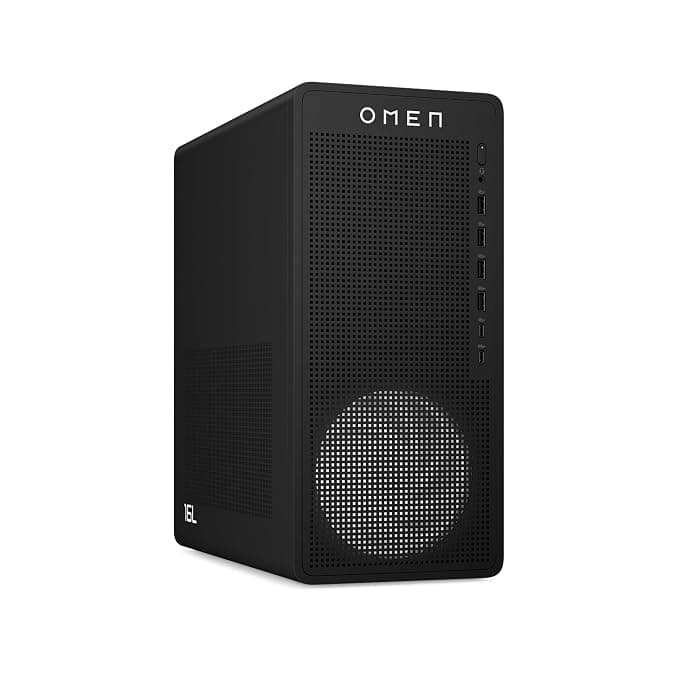 HP Omen 16L Gaming Desktop AMD Ryzen 5 8400F, 8GB NVIDIA GeForce RTX 5060 (16GB DDR5, 1TB SSD) Win11, M365 Basic(1yr)*MSO 2024, Black Metal, 5.61kg, TG03-0005in