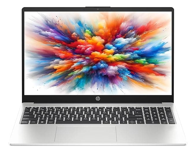 HP 15 (2026), AMD Athlon Dual Core 7120U - (8 GB DDR5/512 GB SSD/DOS (MS Office/Windows not Installed) Thin and Light Business Laptop/15.6" HD/Turbo Silver/1.5kg