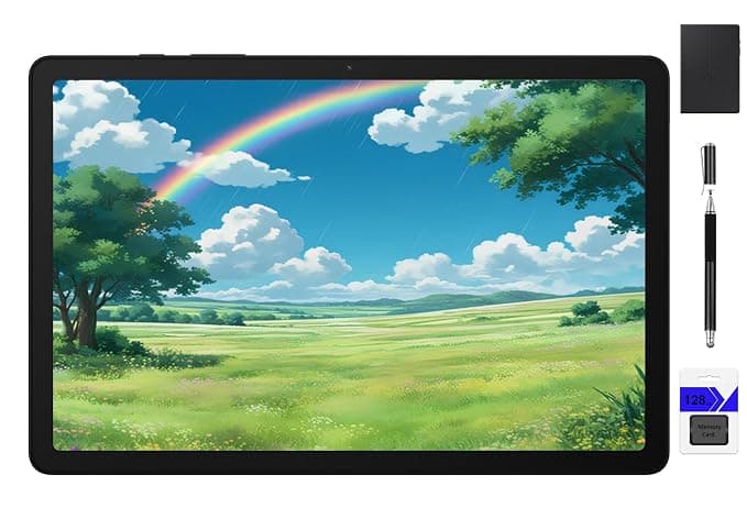 Samsung Galaxy Tab A9+ (64GB) 11'' Android Tablet, Big Screen, Quad Speakers,Upgraded Chipset, Multi Window Display, Slim, Light, Durable Design, Graphite, Black Book Cover with Accessories