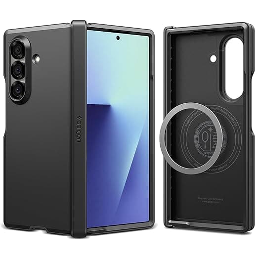 Spigen Tough Armor Pro MagFit for Samsung Galaxy Z Fold 7 Case, Galaxy Z Fold7 Back Cover (2025) - TPU + Poly Carbonate｜Black