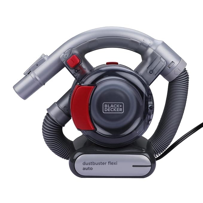 BLACK+DECKER PD1200AV-B1 12V Corded Dustbuster Flexi Auto Handheld Vacuum Cleaner, 560 ml Bowl Capacity, Car Vacuum Cleaner, 5 Meter Cable, 1 Year Manufacturer Warranty