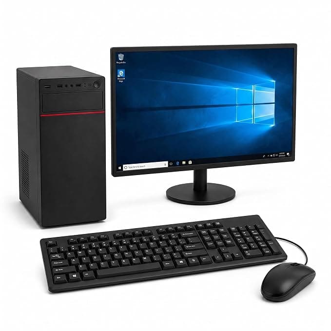 Core i5 Desktop PC 16GB RAM 512GB SSD Windows 11 Home 19 Inch Monitor