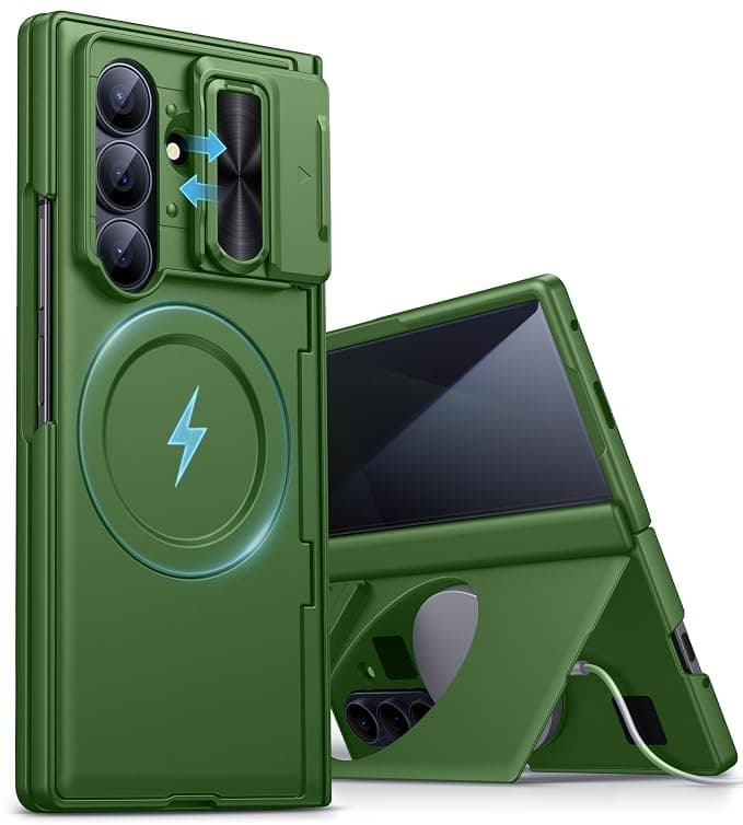 for Samsung Galaxy Z Fold 7 Case with Stand, Light Green