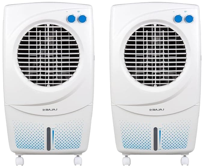 Bajaj Px 97 Torque New 36L Personal Air Cooler For Room With DuramarinePump (2-Yr Warranty By Bajaj), Turbofan Technology, Powerful Air Throw & 3-Speed Control, Portable Air Cooler For Home, White