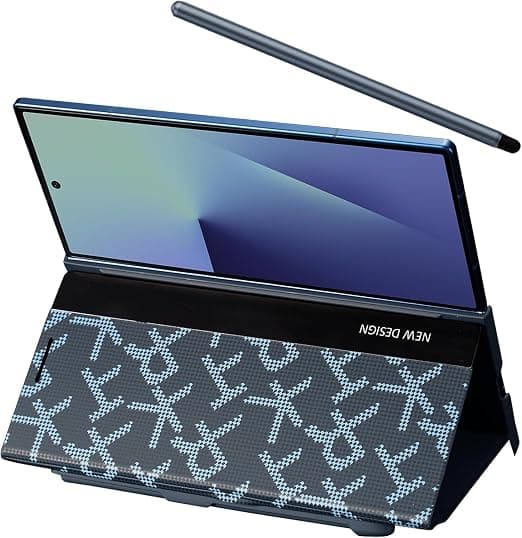 TechTrendz Flip Cover for Samsung Galaxy Z Fold 7 Case with S Pen Holder, Premium PU Leather Flip Foldable Kickstand Protective Case with Stand for Galaxy Z Fold 7 Back Cover (Blue)