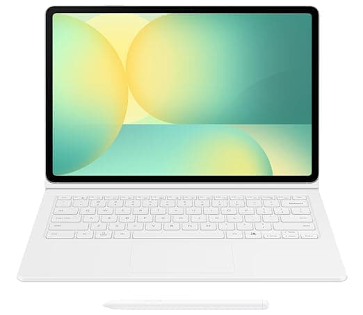 SAMSUNG Galaxy Book Cover Keyboard (with Trackpad) for Galaxy Tab S10 FE+ - AI Key for Galaxy Tab S10 FE+, Detachable Platform, PC-Like Experience, Wireless Keyboard Sharing, White (White)