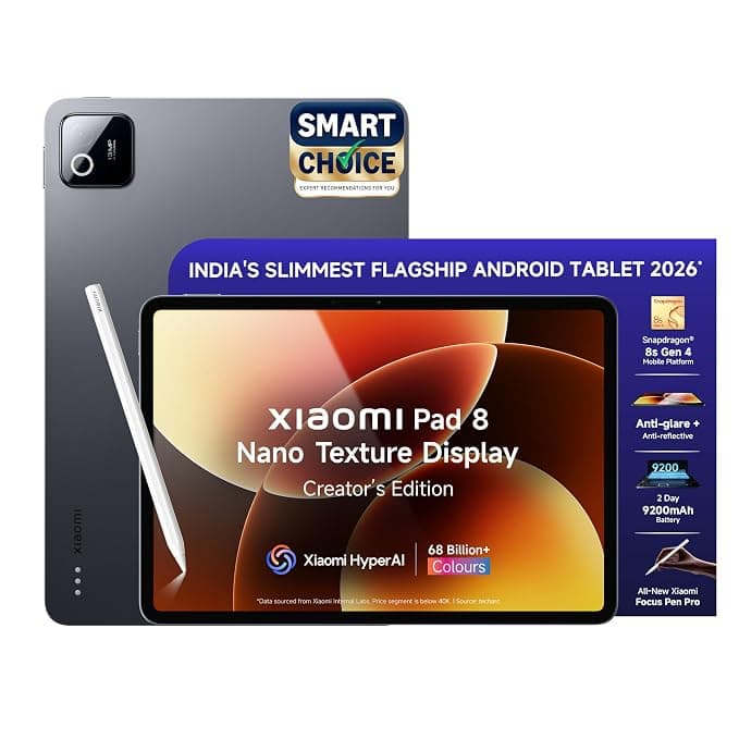 XIAOMI Pad 8 Nano Texture Display Creator's Edition with Focus Pen Pro [Smartchoice] Snapdragon 8s Gen 4 |11.2" 3.2K | 12GB, 256GB | Ultra Slim Metal Design | 9200mAh Battery |Wi-Fi 7 | Graphite Grey