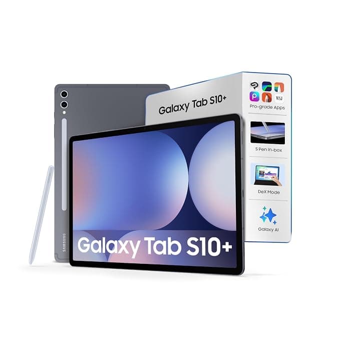 Samsung Galaxy Tab S10 Plus [Smartchoice], S Pen in-Box, 31.5 cm (12.4 inch) Dynamic AMOLED 2X Display, 12 GB RAM, 256 GB Storage, Wi-Fi Tablet, Moonstone Gray