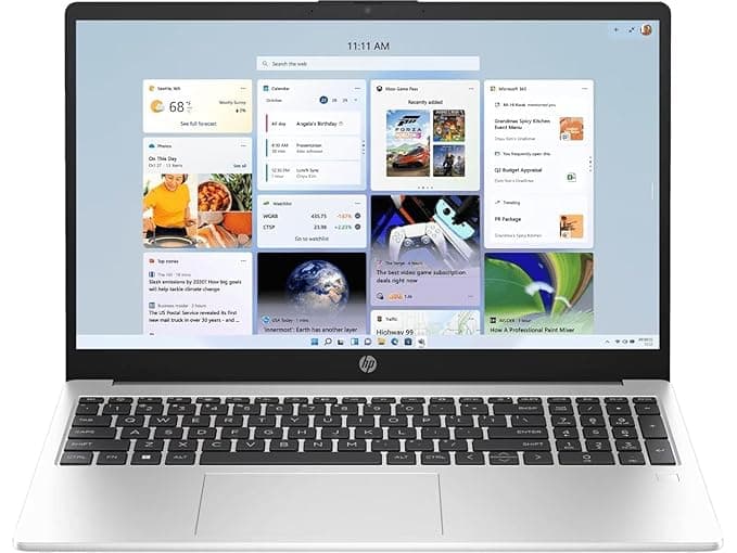 HP 15 255R G10, AMD Ryzen 5 7535U Hexa Core (6 Core, 12 Threads, 2.9 to Max 4.3 Ghz) (8 GB/512 GB SSD/AMD Radeon Graphics/dos) Thin and Light Laptop(15.6 inch HD Display, Matt Silver, 1.45