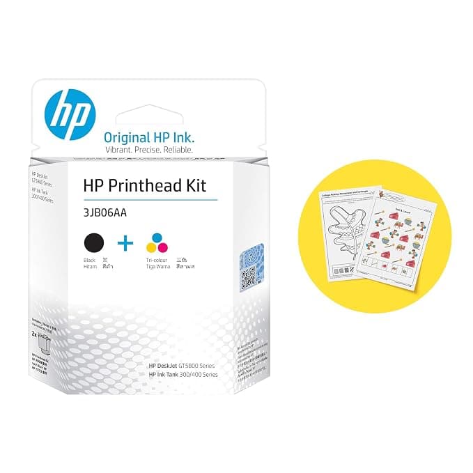 HP GT51/GT52 2-Pack Black/Tri-Color Printhead Replacement Kit