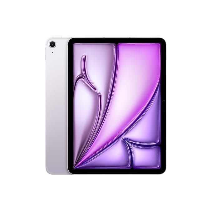 Apple iPad Air 11″ (M2): Liquid Retina Display, 512GB, Landscape 12MP Front Camera / 12MP Back Camera, Wi-Fi 6E + 5G Cellular with eSIM, Touch ID, All-Day Battery Life — Purple