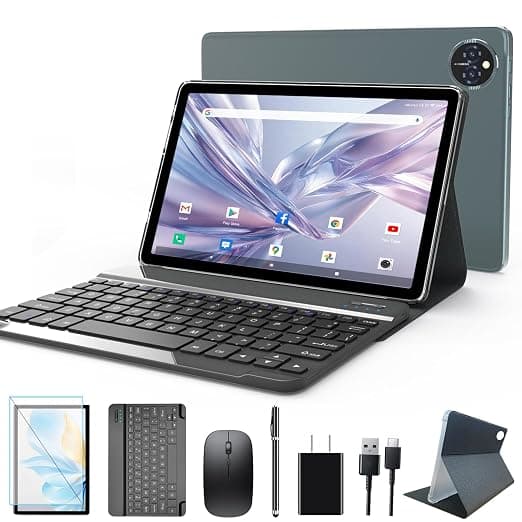 14 10" Android Tablet, 4G Octa-Core, 128GB Storage+14(8+6) GB RAM/1TB Expandable WiFi, 8000mAh Battery, Bluetooth 5.0, 13MP Camera + 8MP
