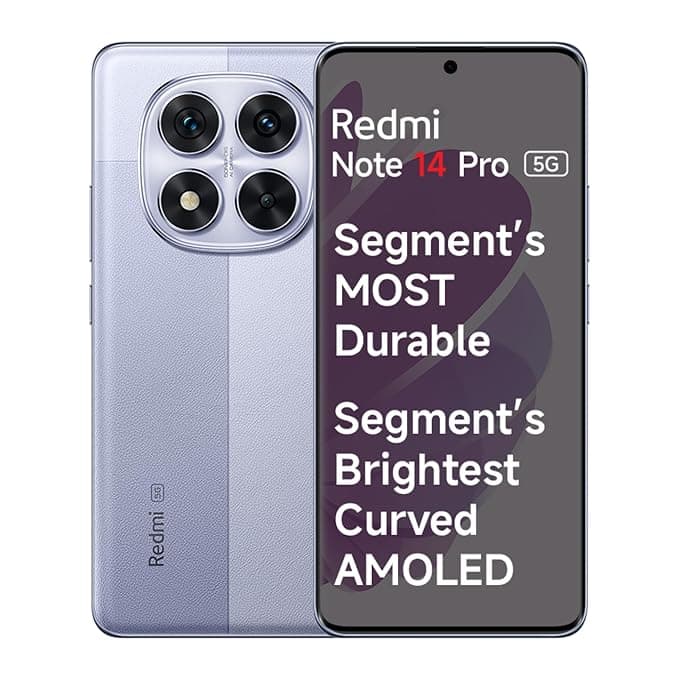 Redmi Note 14 Pro 5G Phantom Purple 8GB RAM 128GB ROM(Without Offer)