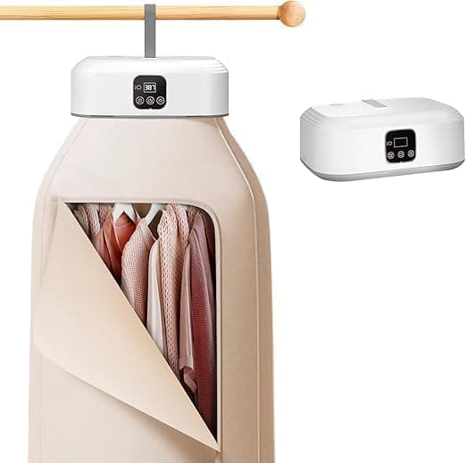 Portable Electric Clothes Dryer with Digital Display | Foldable Fast Drying Machine for Clothes, Baby Wear & Towels | Compact Travel Laundry Dryer for Home, Apartment & Rainy Season Use
