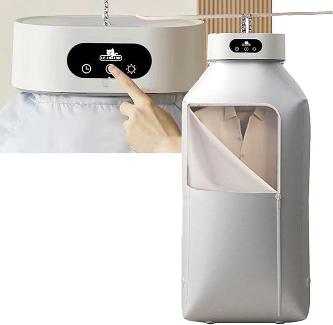 Barebeauty Portable Electric Clothes Dryer | Foldable Laundry Dryer with UV Sterilization 1200 | Compact Hot Air Dryer for Apartments | Dryer for Shirts, Jackets & Delicate Clothing