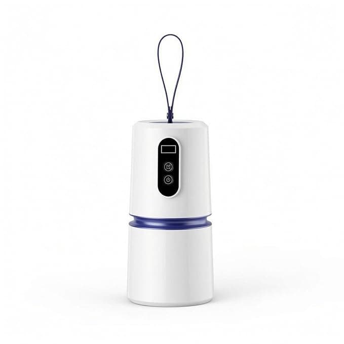 Compact Clothes Dryer with Hanging Strap Space-Saving Mini Clothes Dryer Small Electric Drying Machine for Students, Travelers, Apartments, Dorm Rooms, Travel, White Blue, Upgraded UK Plug