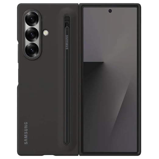 Magnetic Original for Samsung Galaxy Z Fold 7 Cover with S Pen & Front Screen Protector | 360° Full Protection Cover | Slim Matte Hard Back Case | Premium Shockproof Design (Black)