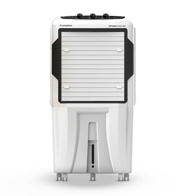 Crompton Optimus 125 Litres Desert Air Cooler for home | Large & Easy Clean Ice Chamber | High Density Honeycomb Pads | Auto-Fill & Drain | Everlast Pump | Humidity Control