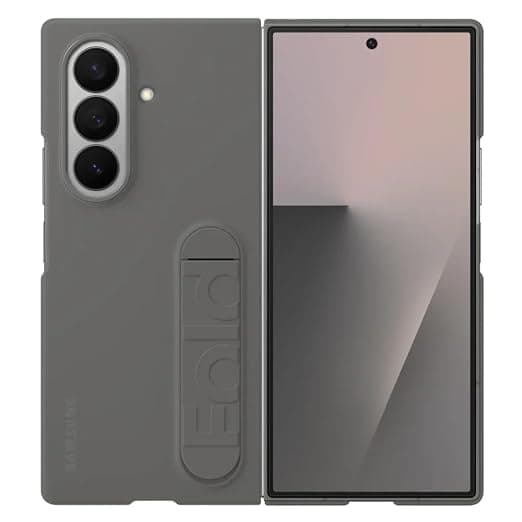 Melomon Ultra Hybrid Compatible with Galaxy Z Fold 7 (2025) Case/Cover with Stand & Protection | Silicone Cover with Kickstand (Gray)