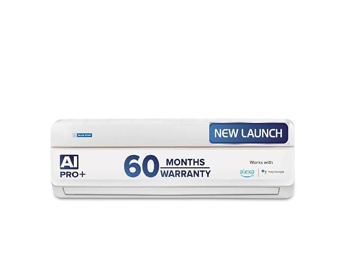 Blue Star 1.5 Ton 5 Star,New Star Rated, Wi-Fi Smart Inverter Split AC (Copper, 5 in 1 Convertible Cooling, DigiQ Hepta Sensor, Energy Management, Blue Fins,Turbo Cool,Blue Fins (IA518VXUS, White)