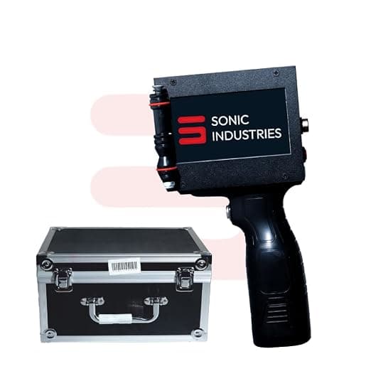 SONIC INDUSTRIES-NEWInkjet Printer TIJ 2.5 Thermal Foaming Handheld Manual Touch Screen | Inbuilt Barcode & QR Code | USB Storage Support Heavy Duty Model Ink Cartridge (1500mAh, Black, 12.7mm)
