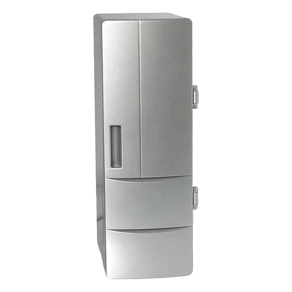 CALANDIS™ Generic Car Refrigerator USB Mini Fridge for Dorm Driving Food Beverage Silver | Mini Fridges | Refrigerators & Freezers | Major Appliances