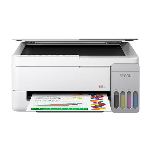 Epson EcoTank L3356 (New Launch) WiFi InkTank A4 Colour Printer, Scanner, Copier for Home & Office, 5760x1440dpi Resolution, Low Printing Cost at just 9 Pais/Black Print & 33 Paise/Colour Print