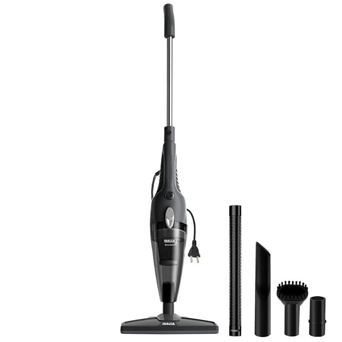 INALSA Vacuum Cleaner for Home|2-in-1 Handheld & Stick Upright Vacuum for Office,800 W with 16KPA Strong Suction|HEPA Filtration|0.8L Dust Tank|Multiple Accessories (Dura Clean Plus)