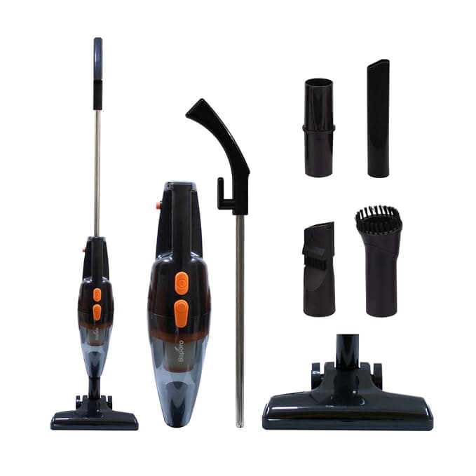 SAPORO DuoVac 2-in-1 Stick & Handheld Vacuum Cleaner, 800W Corded Upright Dry Vacuum for Home, 15.5kPa Powerful Suction, Large Dust Tank, Bagless, Extra HEPA Filter Included